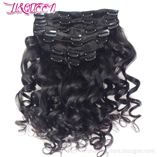 Clip In Human Hair Extensions Deep Wave Cuticle Aligned Cambodian Fast Shipping Human Hair Extension Clip Ins
